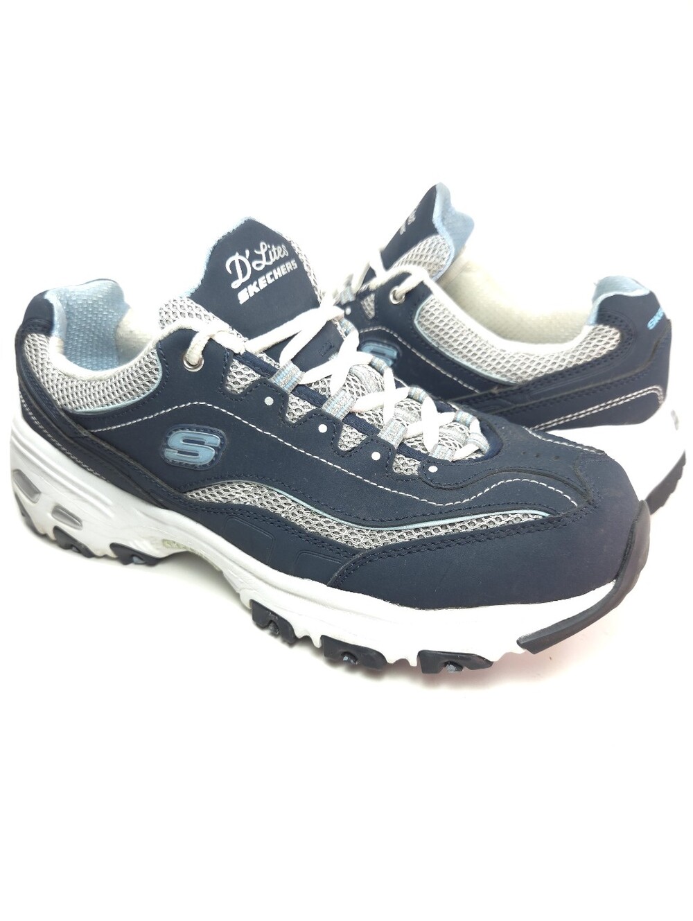 Skechers D’Lites Life Saver Navy & Light Blue Sneakers Sz 9.5 - Picture 6 of 16